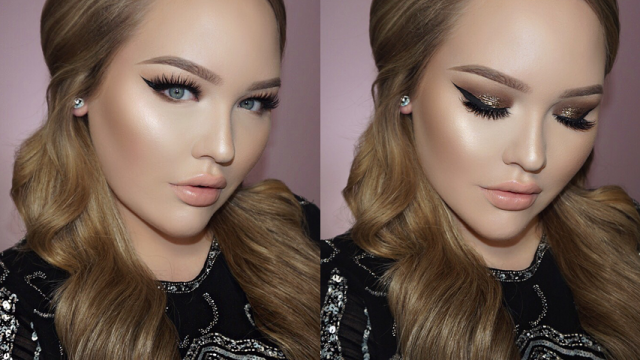 NICKI MINAJ Inspired Bold Winged Liner & Glitter Makeup | NikkieTutorials