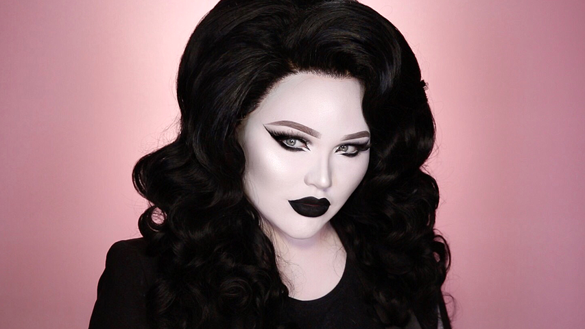 black and white makeup drag queen